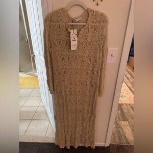 Zara crotchet maxi dress